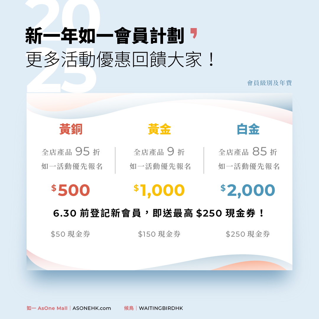 如一會員計劃｜2025 年續會時間又到喇！