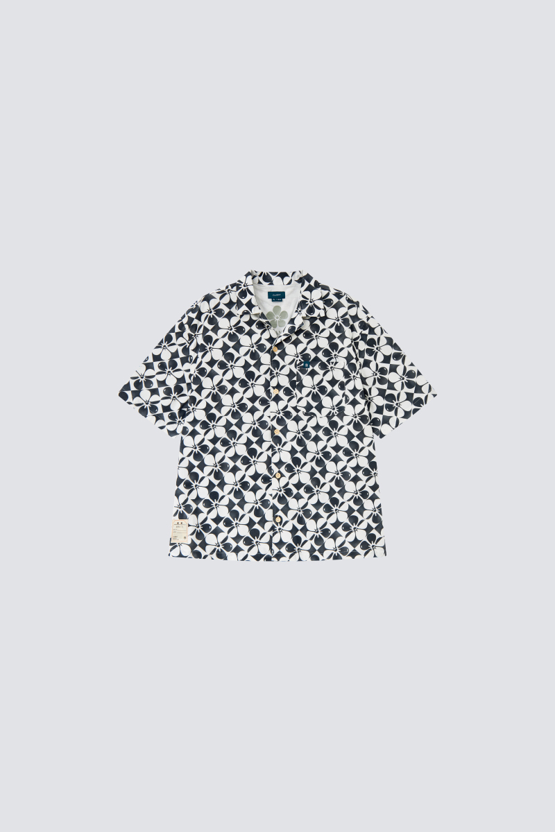Hana pattern shirt｜Grey｜Hong Kong Original Design
