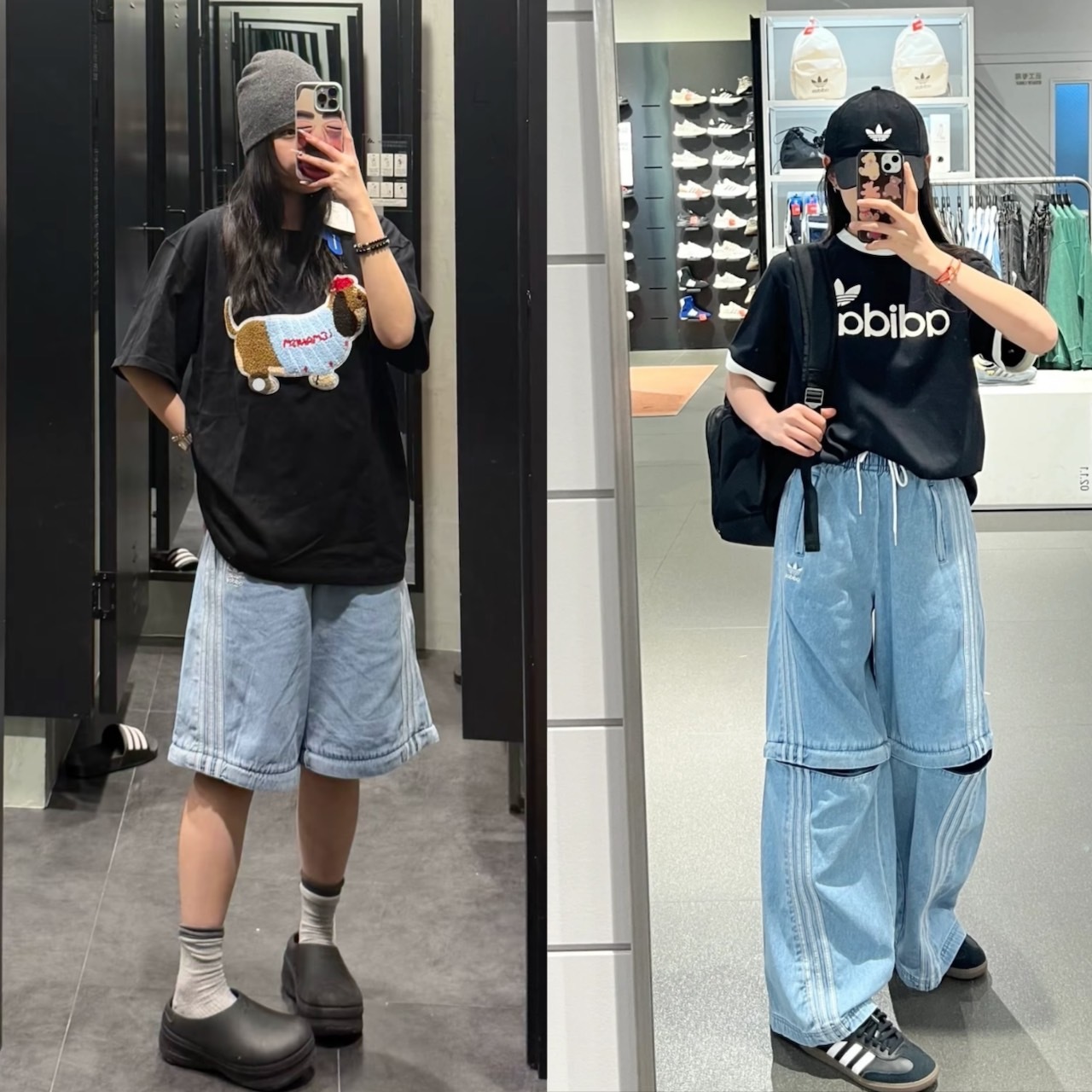 【現貨】Adidas Originals SS25 可拆卸 三線 牛仔褲 2色