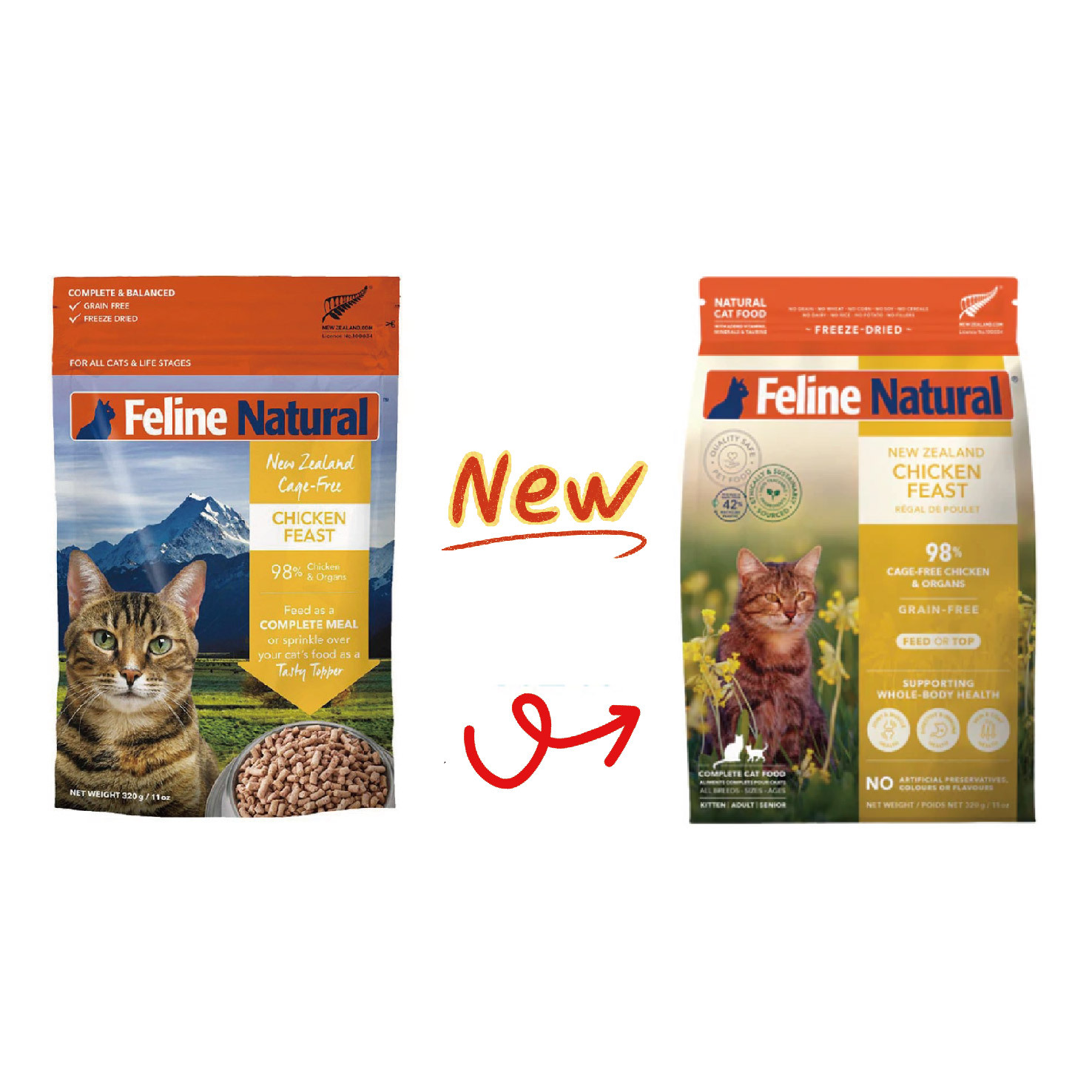 K9 Feline Natural 凍乾貓糧- 單一蛋白雞肉盛宴320g