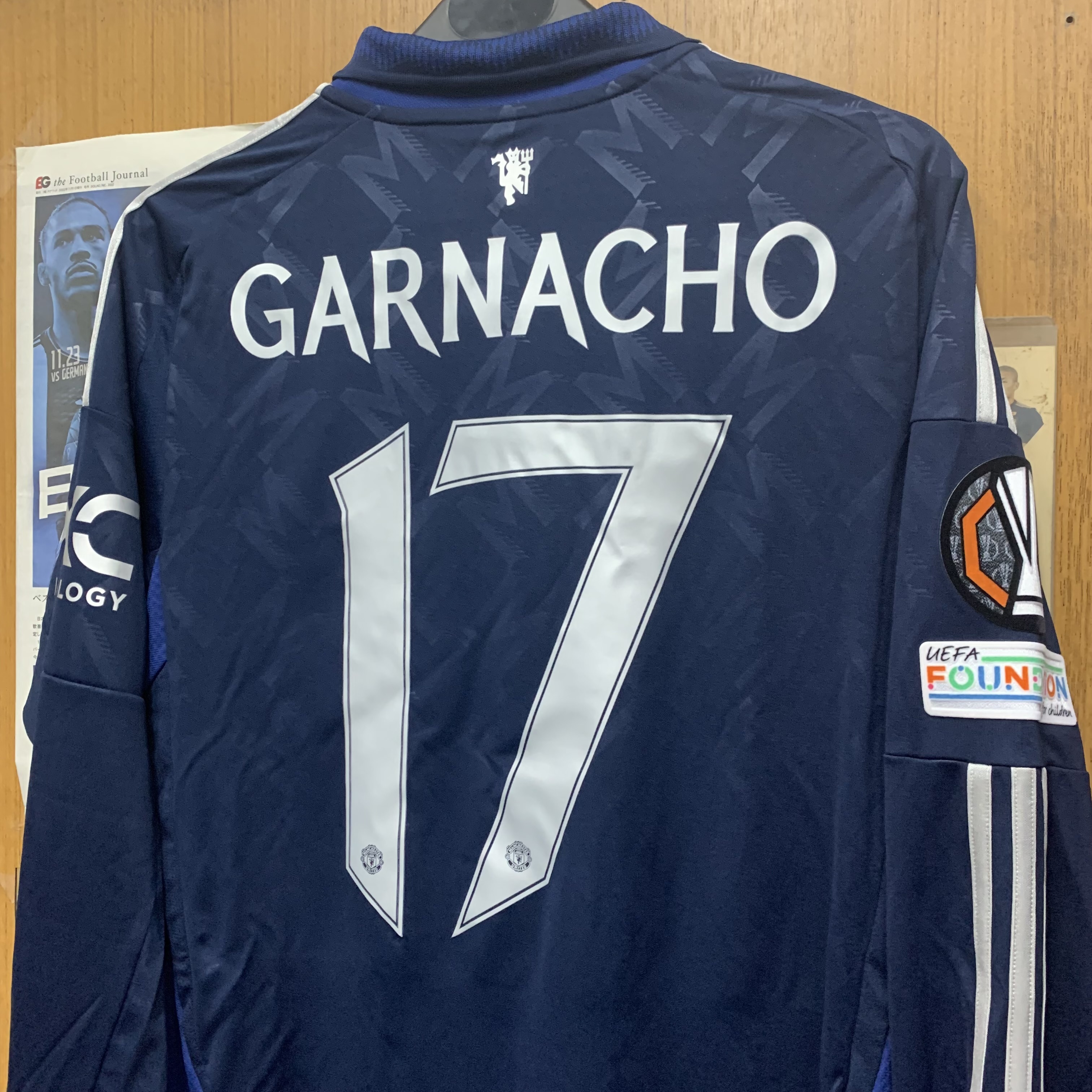 2024 Manchester United LS Away Shirt with 17 GARNACHO [BNWT, M 100% New]