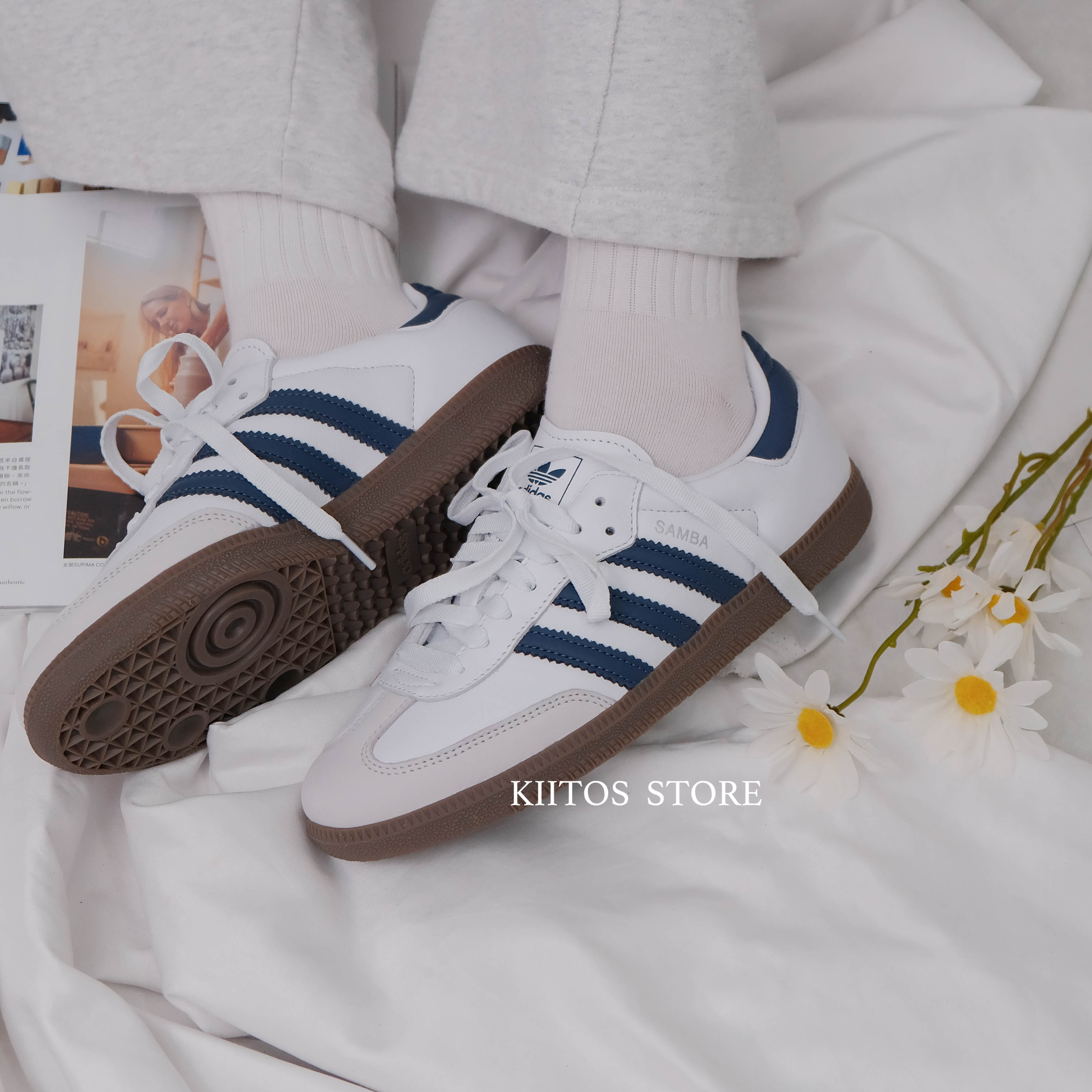 Adidas Samba 深藍色  皮革 女鞋 JH5688