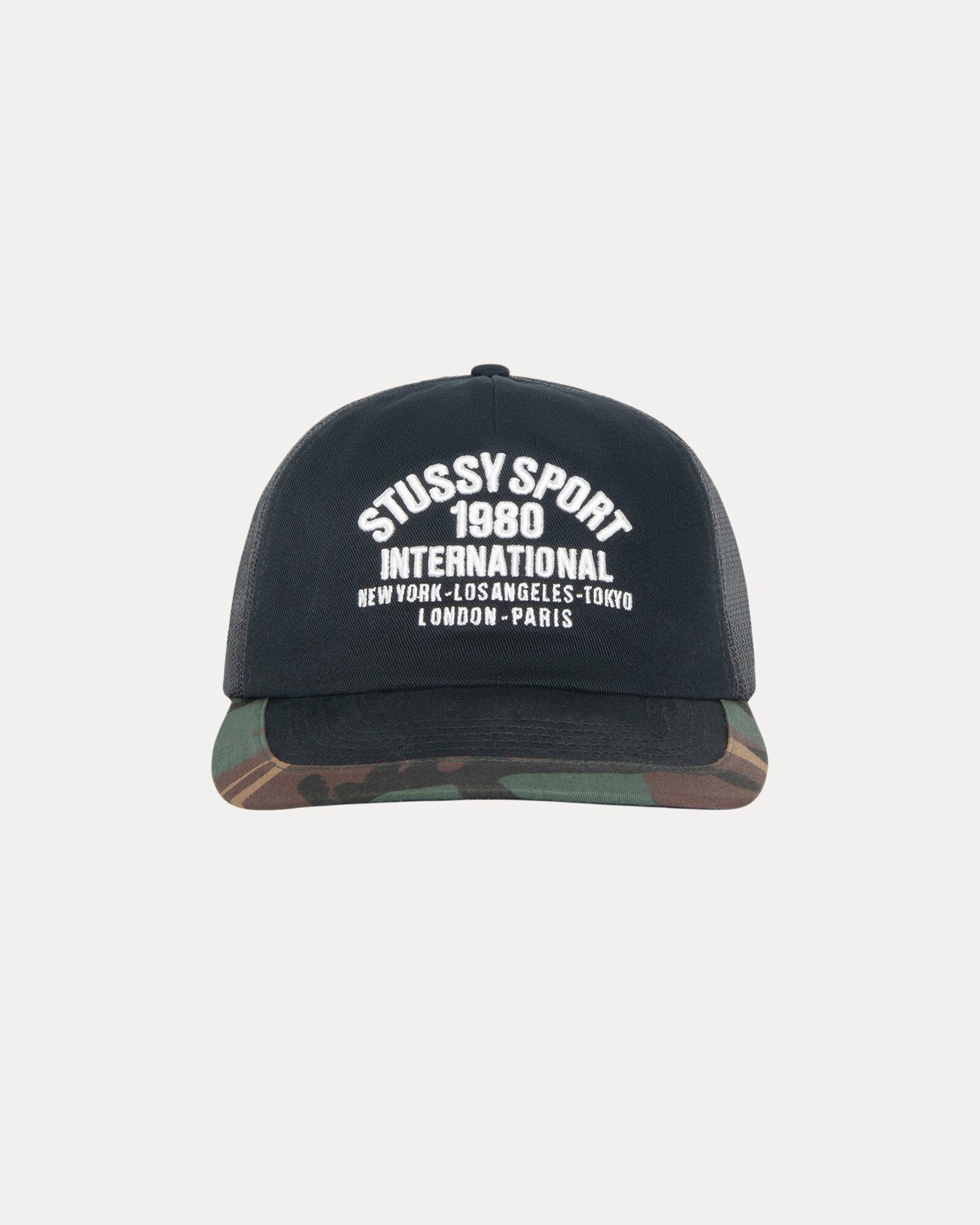 2025SS STUSSY TRUCKER INTERNATIONAL SNAPBACK 迷彩 拼接 Y2K 網帽 帽子 現貨 1311177