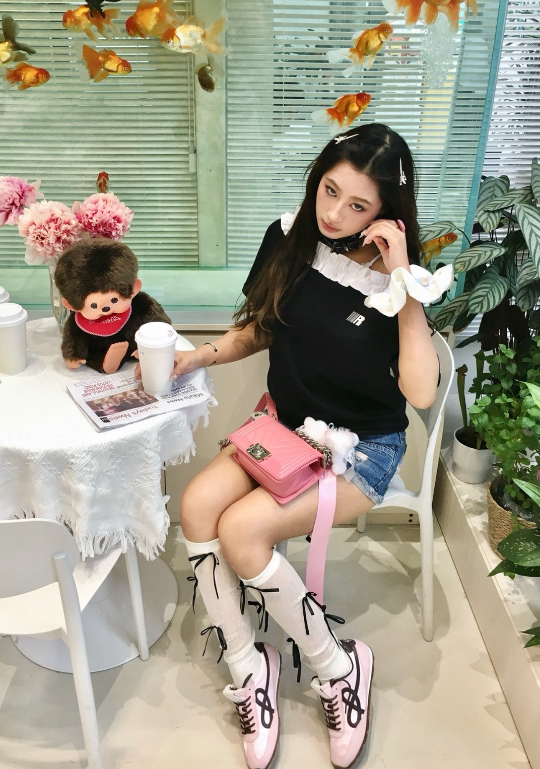 WE FLOWER 小花鞋 芭菲粉｜舒適百搭復古休閒鞋 男女同款