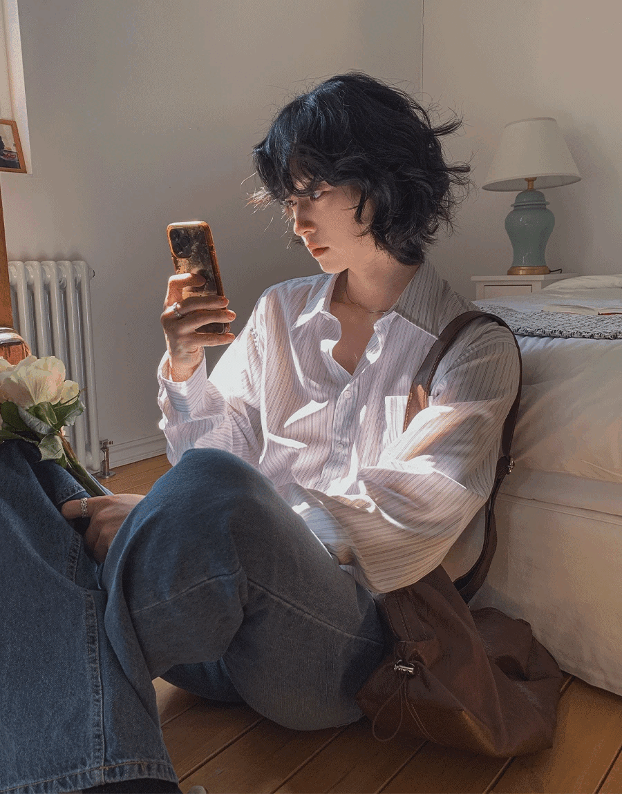 DROY 條紋短版襯衫