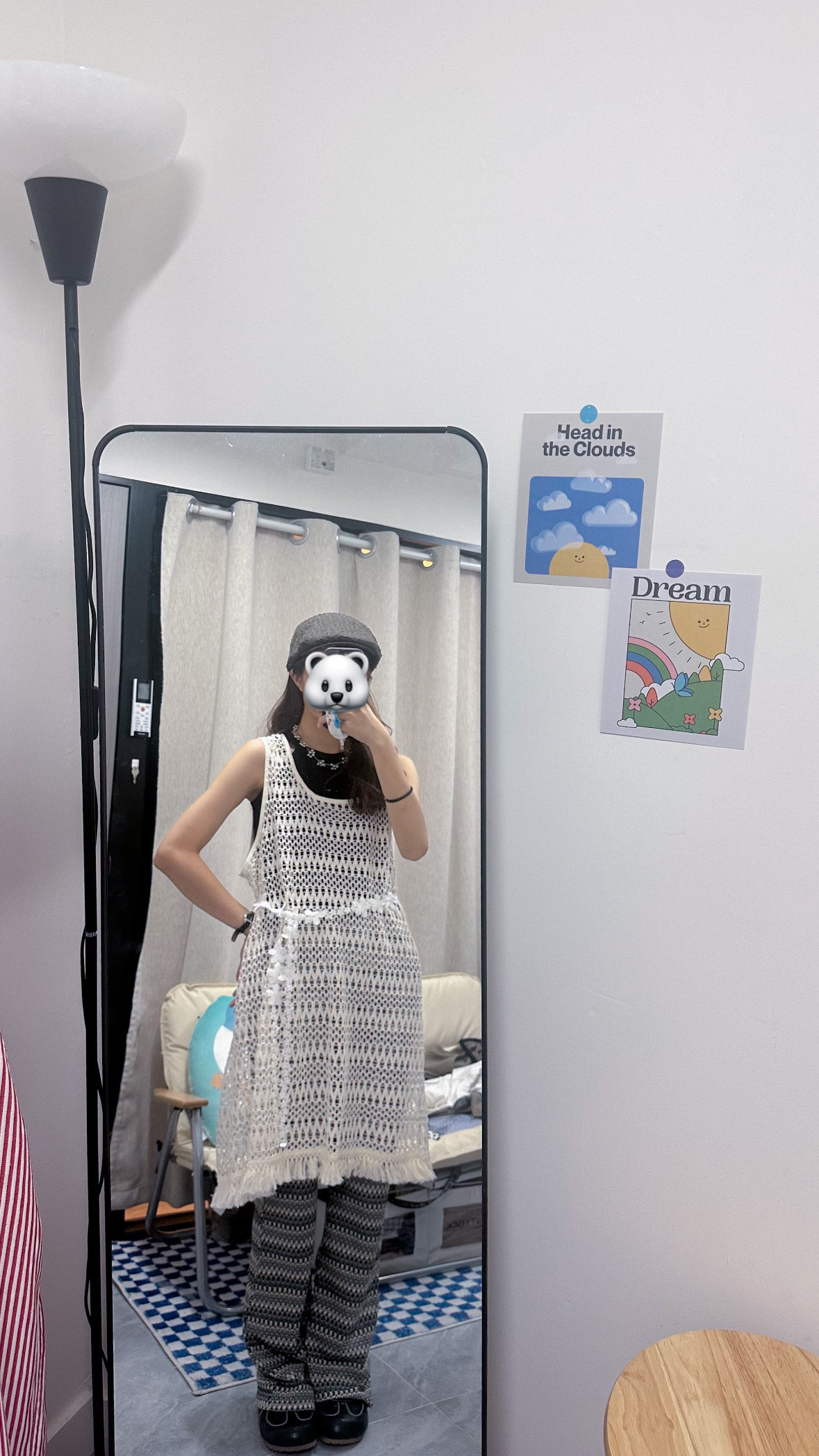 黑白灰休閒直身褲