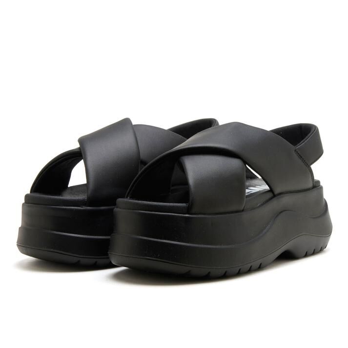 Converse Chewy PC 日本限定 黑色 全黑皮革 增高 厚底 涼拖鞋 33800060