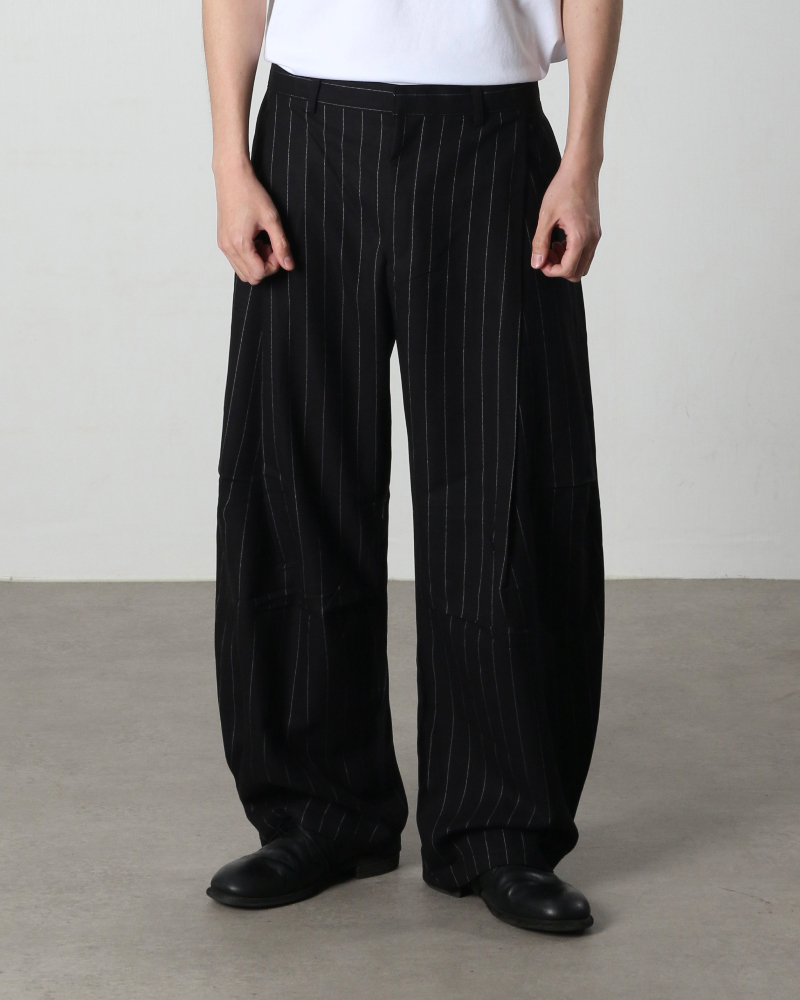 Paul 條紋弧形休閒褲西裝褲