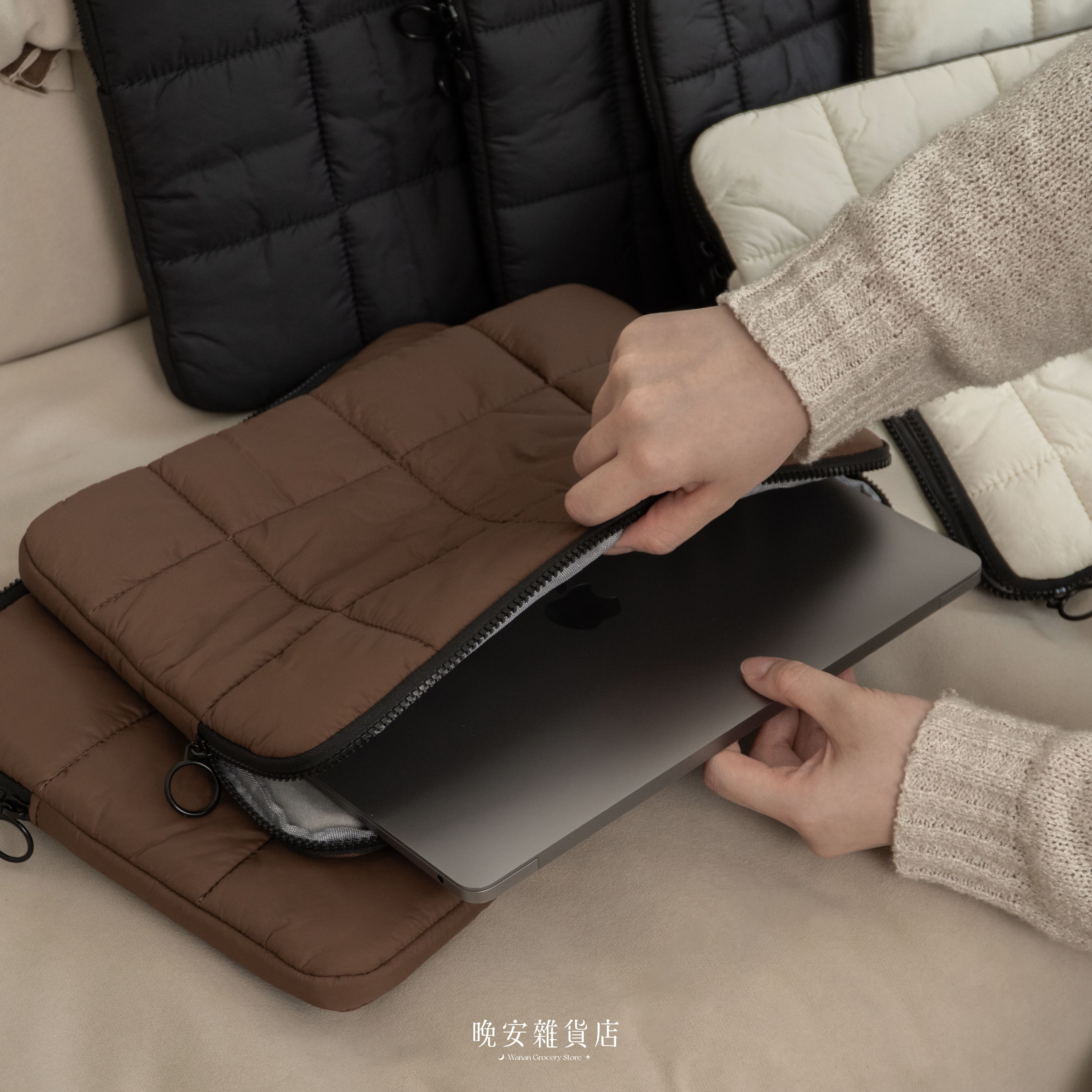 【筆電的柔軟外套】韓系泡泡筆電平板包｜澎澎電腦包