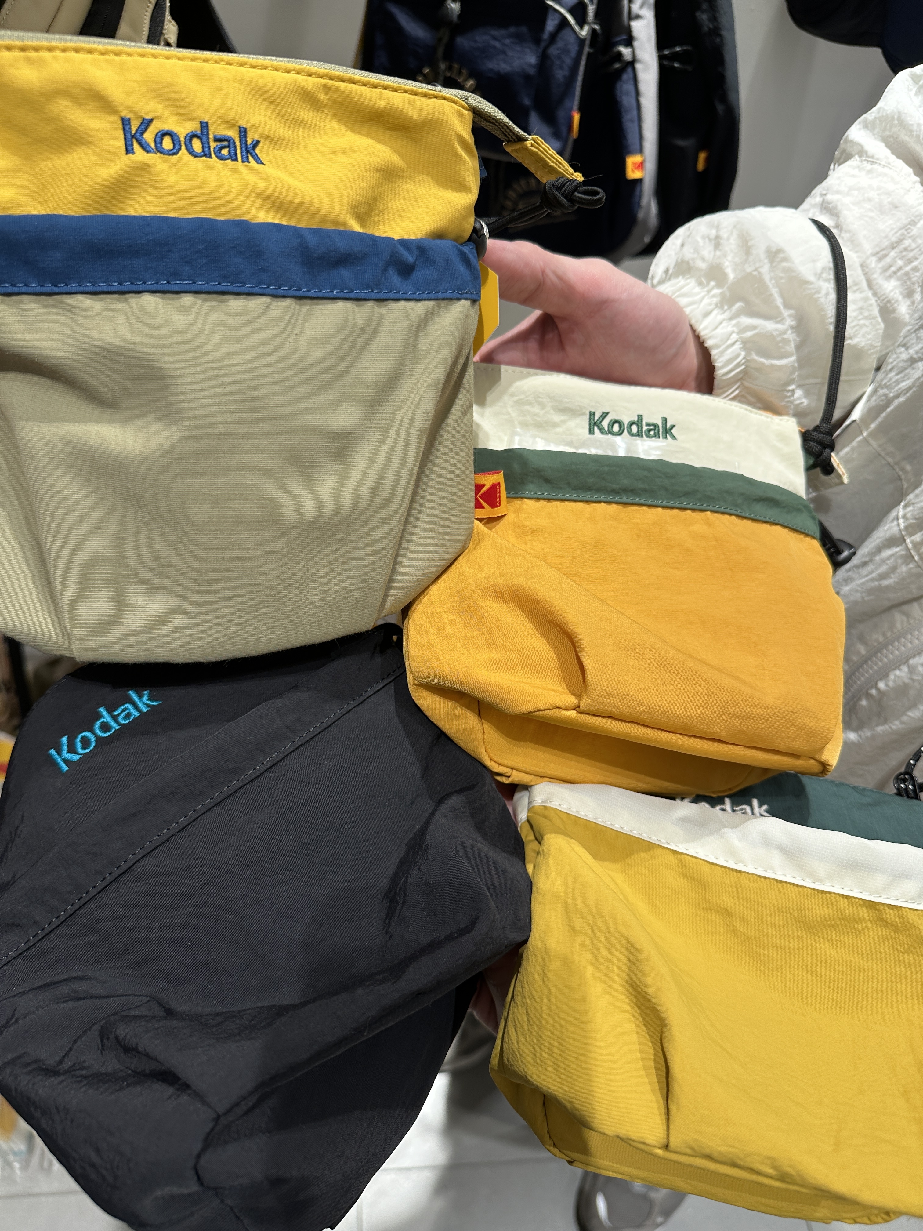 【現貨】Kodak 柯達 拼接 束口袋 小包 側背包 K5143LBG21