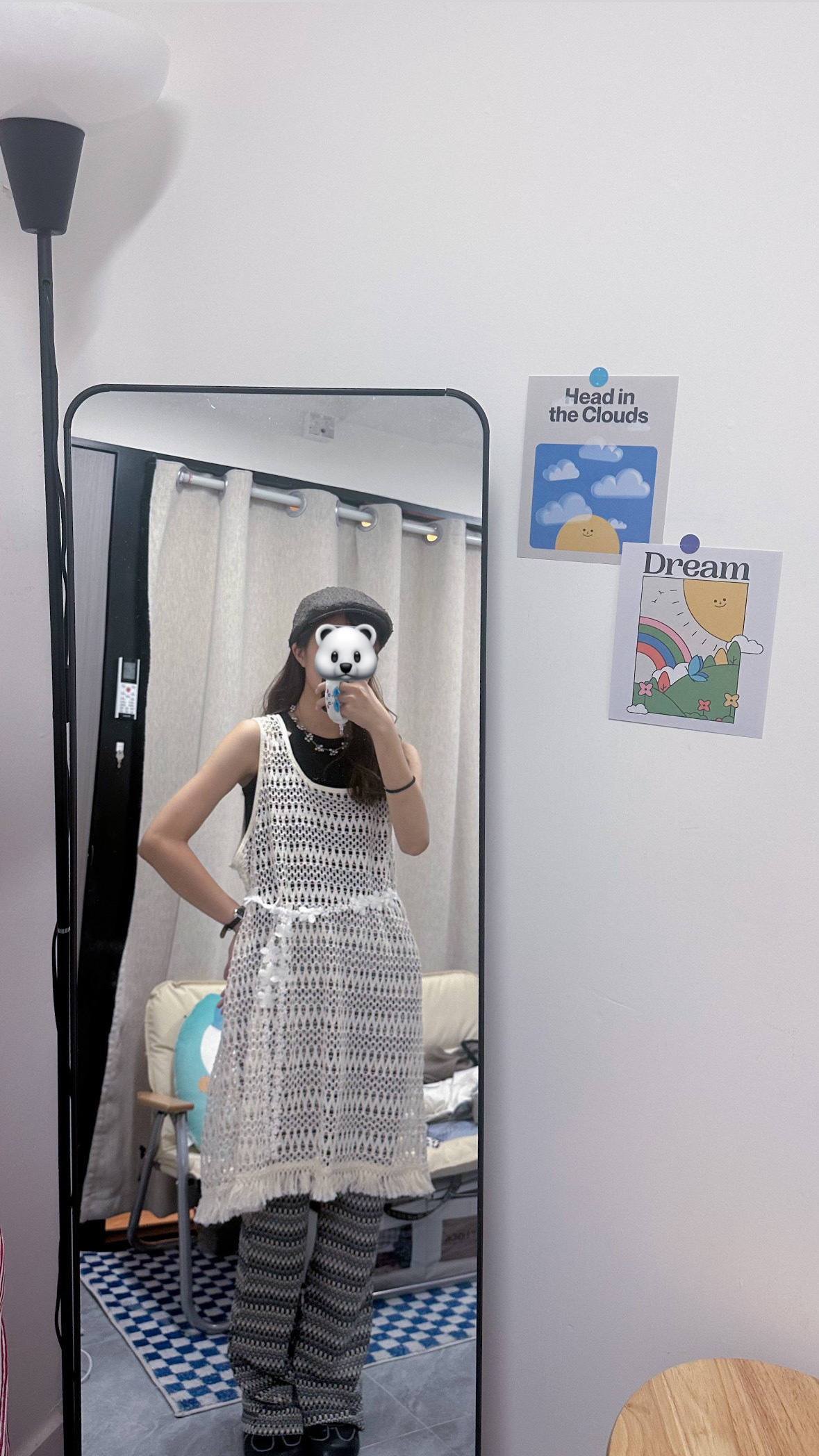 黑色雙肩帶背心(連PAD)