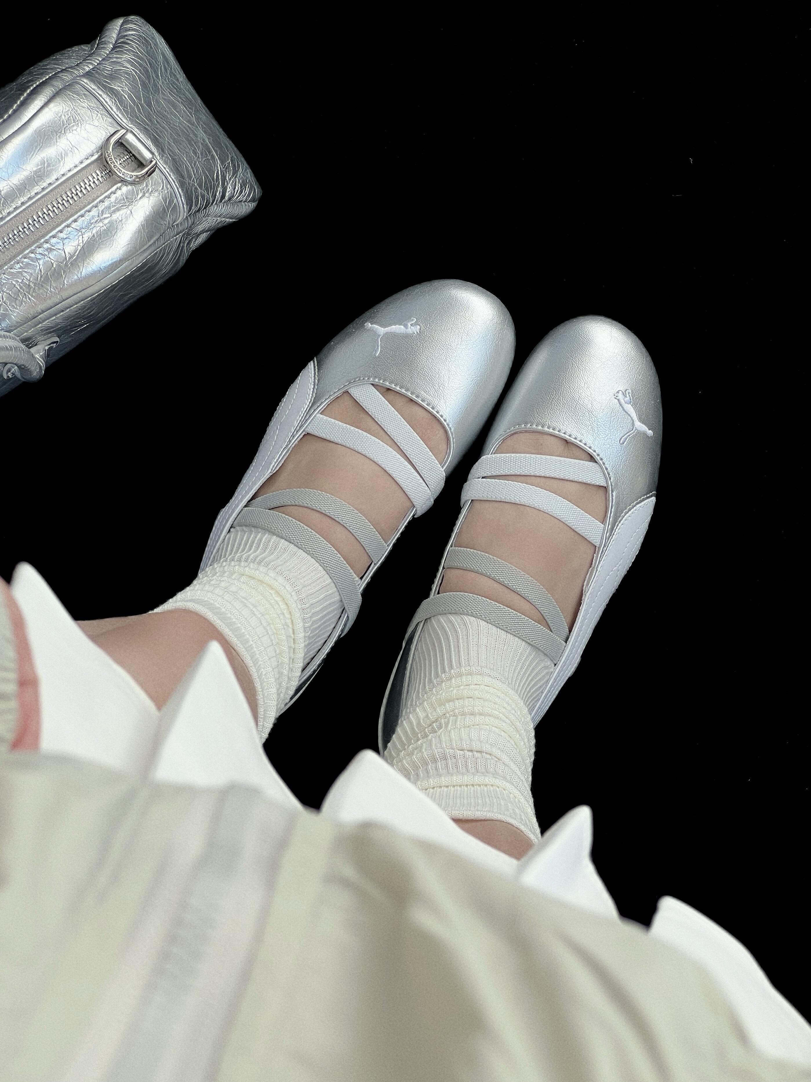 Puma Speedcat Ballet 銀白色 銀色 銀黑 女鞋 芭蕾舞鞋 薄底鞋 401581-01/預購