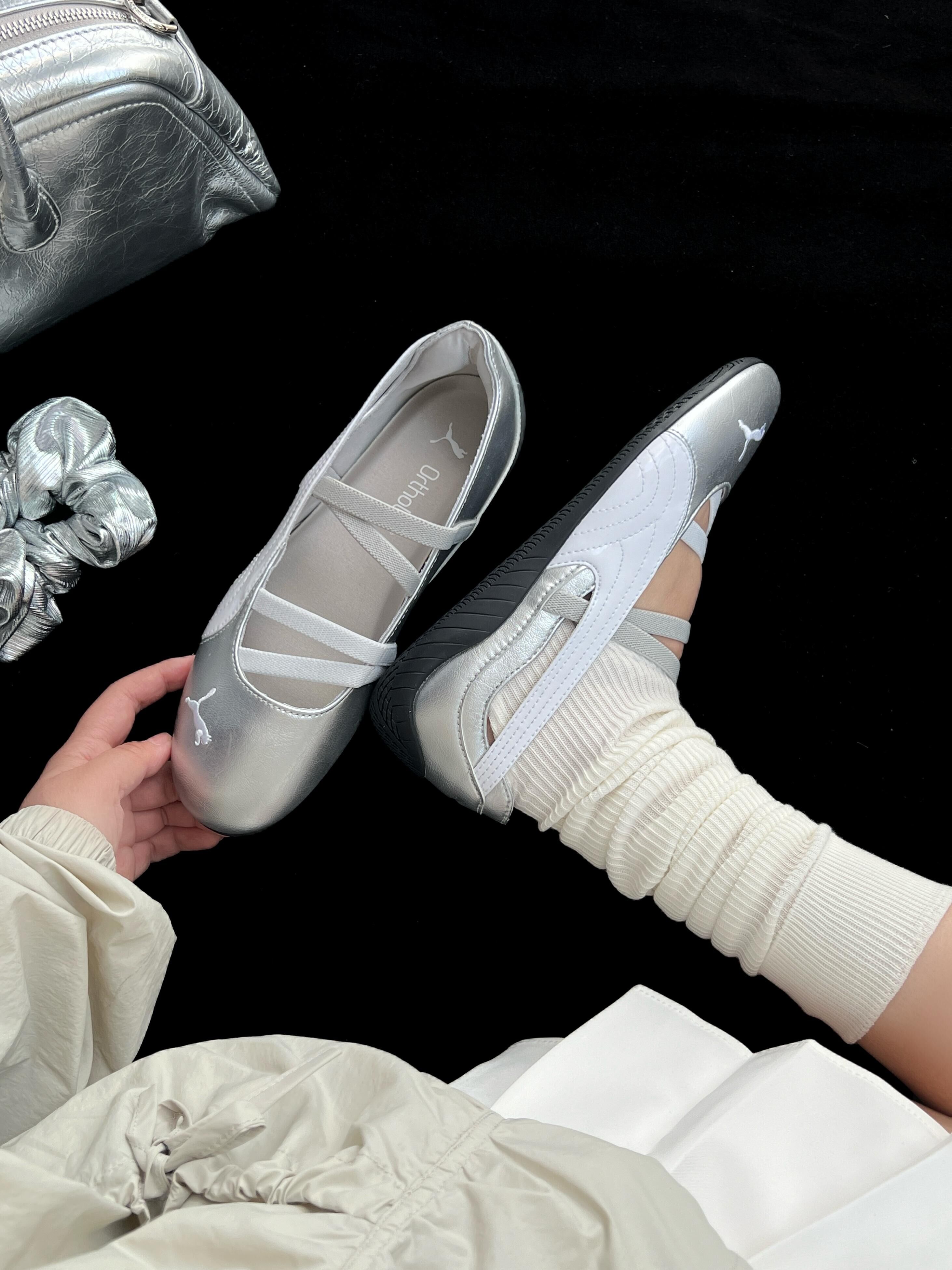 Puma Speedcat Ballet 銀白色 銀色 銀黑 女鞋 芭蕾舞鞋 薄底鞋 401581-01/預購
