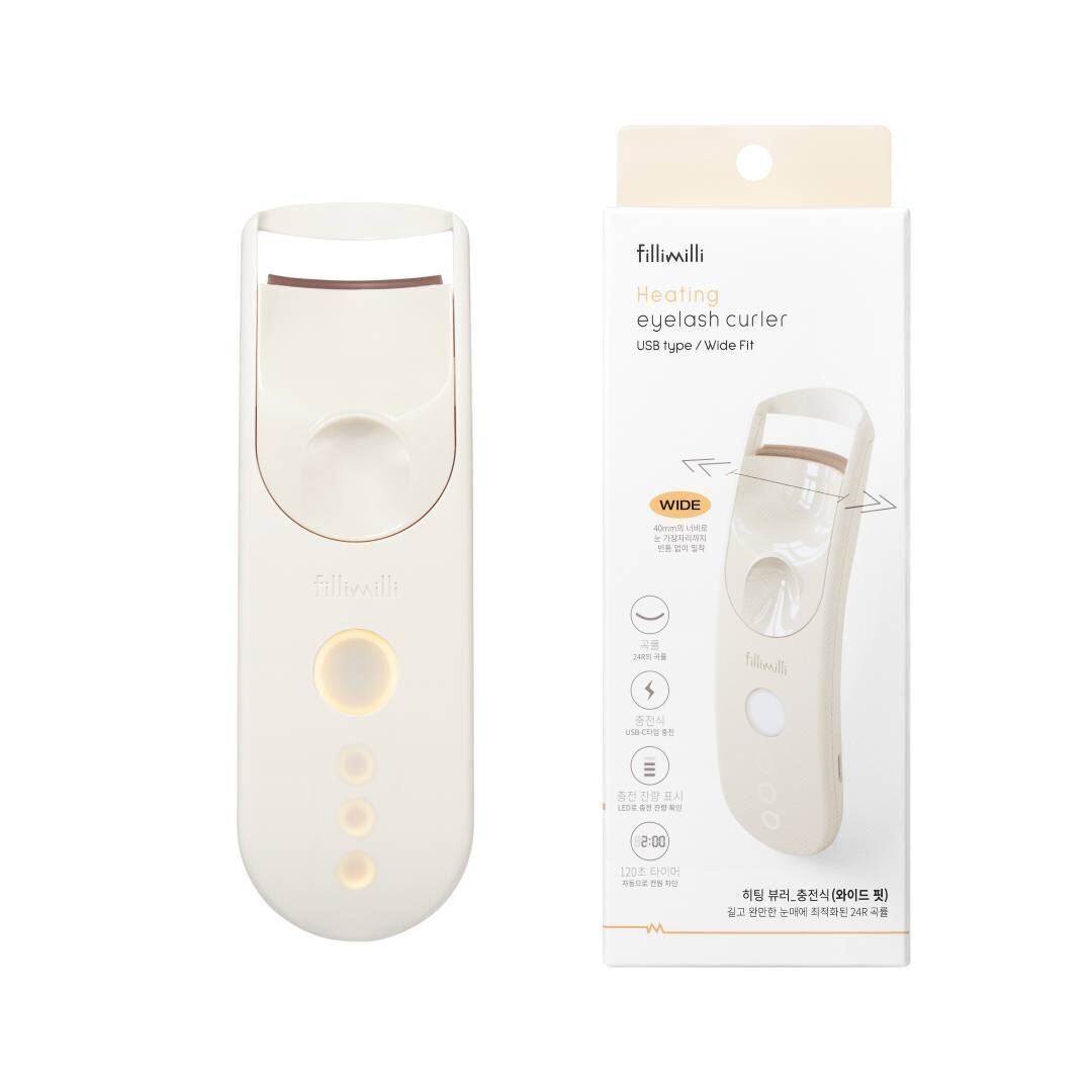 [ fillimilli ] Heating Eyelash Curler Usb Type Wide Fit