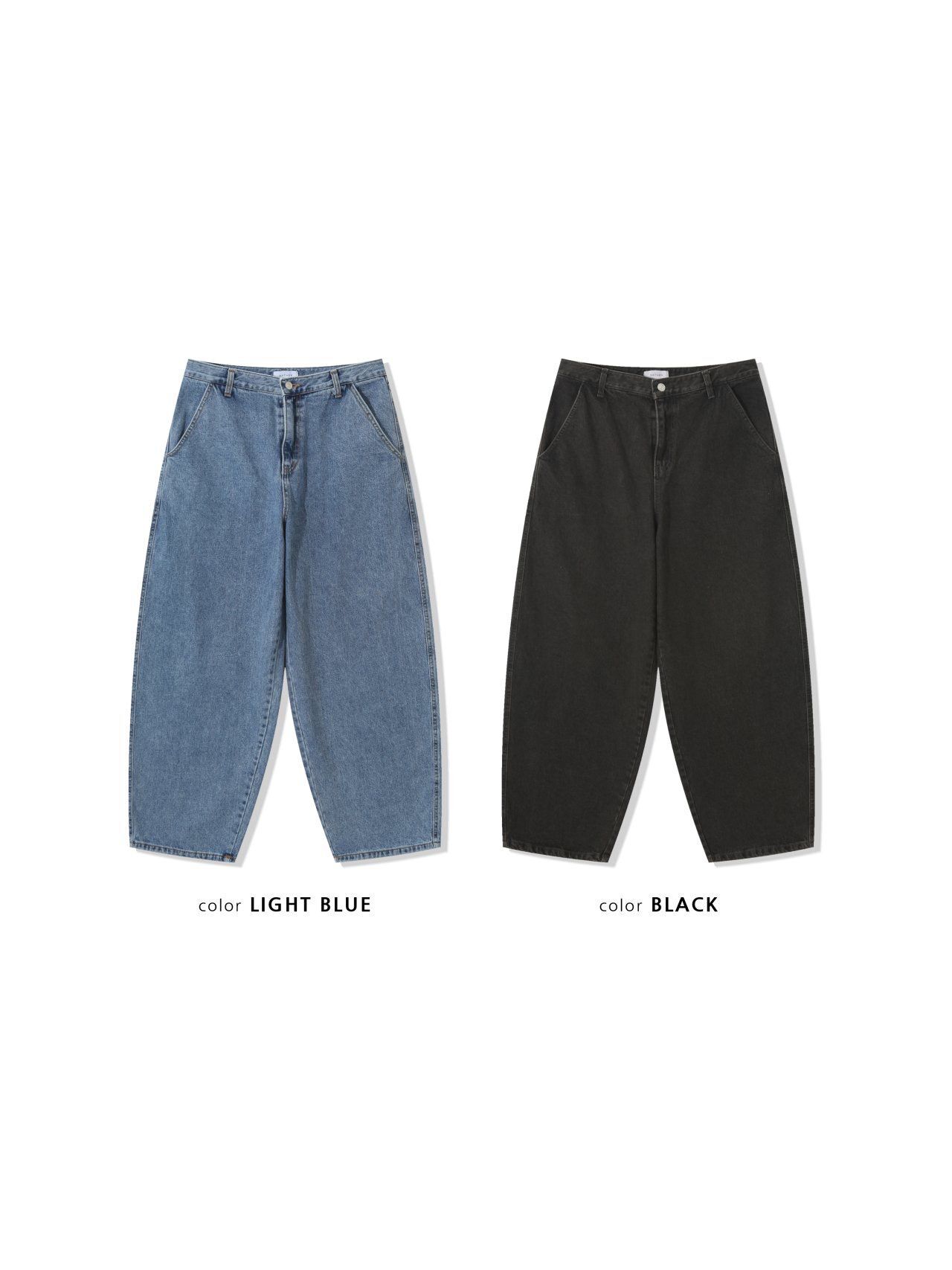 洗水英文字鬆身牛仔褲 GATHER-033P