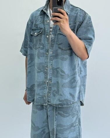 迷彩短袖恤衫 GATHER-038S