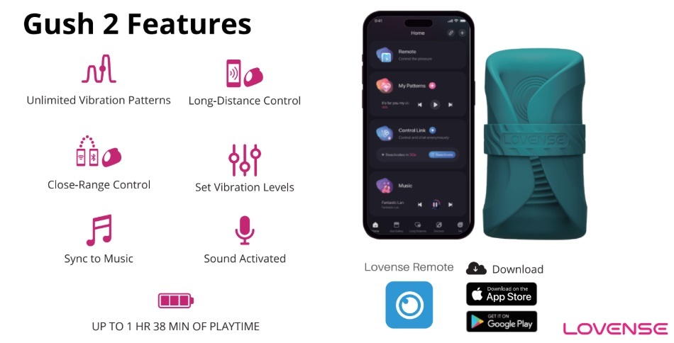 〔App控電動杯〕Lovense Gush 2 震盪式龜頭震動按摩器