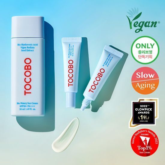 《Olive young連線》TOCOBO Bio Watery Sun Cream Special Set (50mL+10mL*2ea) SPF50 PA++++