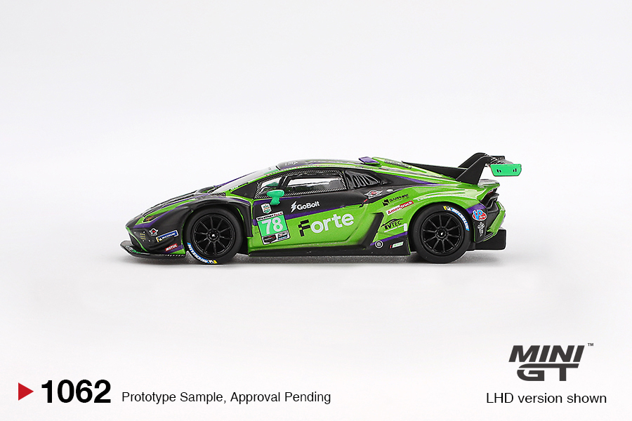 【預訂】Mini GT 1062 Lamborghini Huracán GT3 EVO2 #78 Forte Racing 2024 IMSA Daytona 24 Hrs