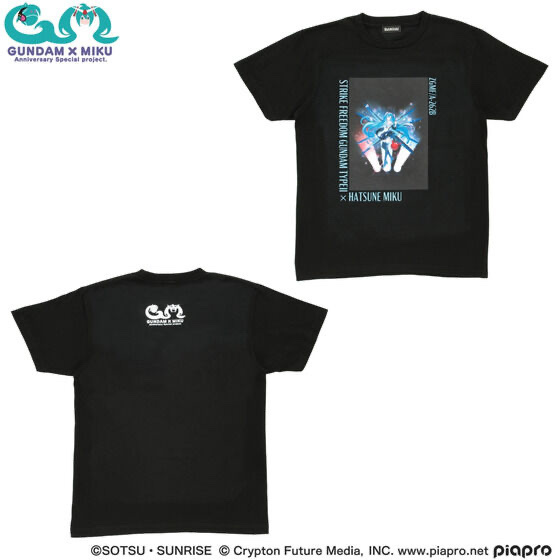 234917 Pbandai 預訂 2025/10月 ガンダム45周年 × 初音ミク Tシャツ ZGMF/A-262B ストライクフリーダムガンダム弐式 [初音ミクVer.]