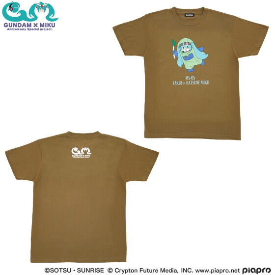 234920 Pbandai 預訂 2025/10月 ガンダム45周年 × 初音ミク Tシャツ ザクぐるみ [初音ミクVer.]