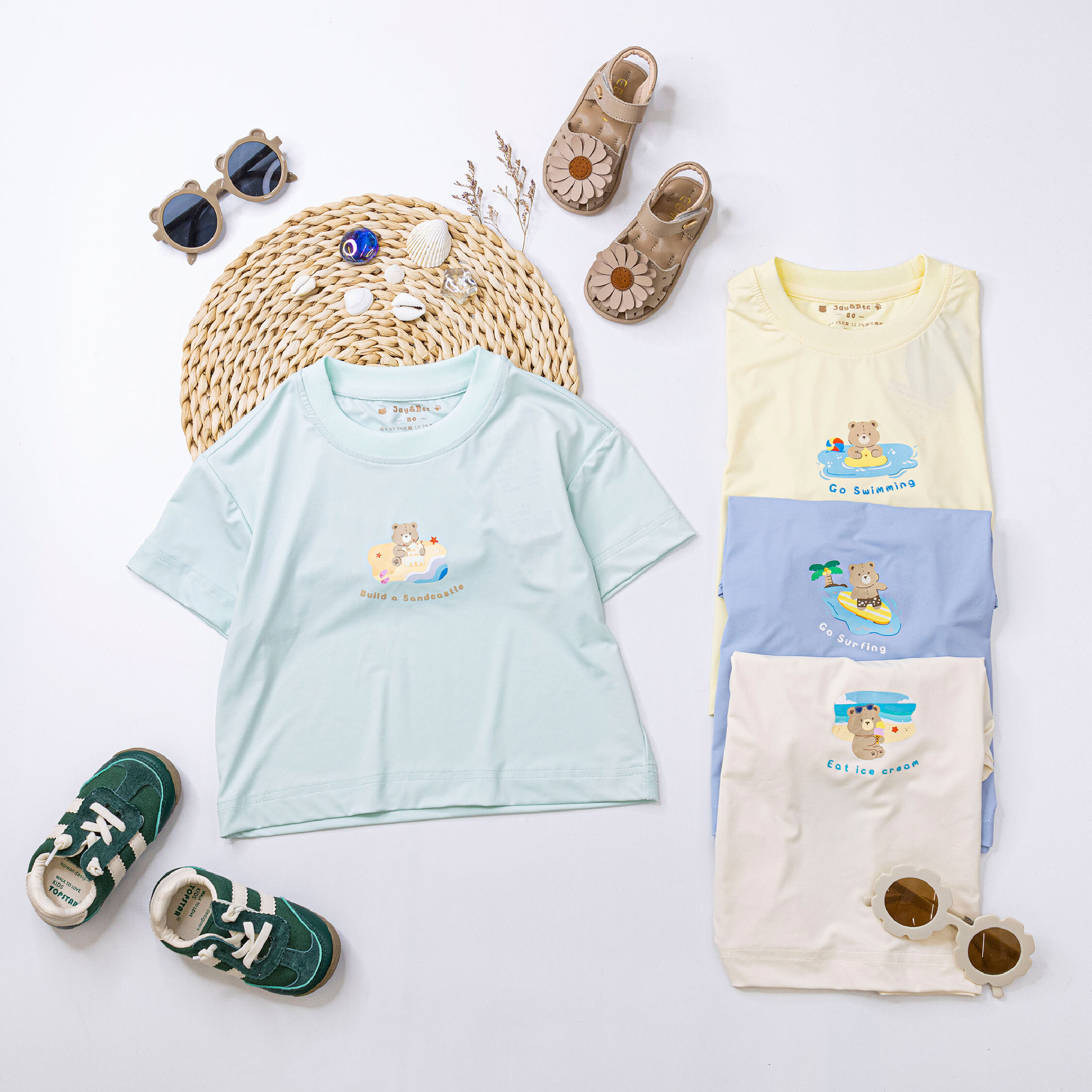 【JB6005】浪花熊沁膚涼感上衣＊四色