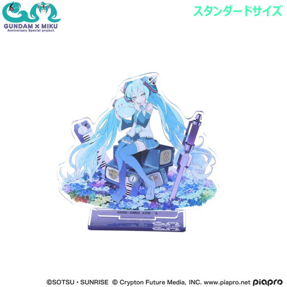 234925 Pbandai 預訂 2025/10月 ガンダム45周年×初音ミクアクリルスタンド 初音ミク × ダブルオーガンダム（スタンダードサイズ）細size