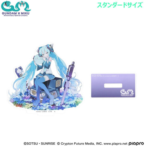 234925 Pbandai 預訂 2025/10月 ガンダム45周年×初音ミクアクリルスタンド 初音ミク × ダブルオーガンダム（スタンダードサイズ）細size