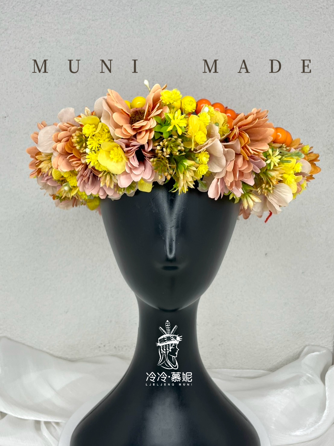 Muni-No.5幼童款木珠花環52cm