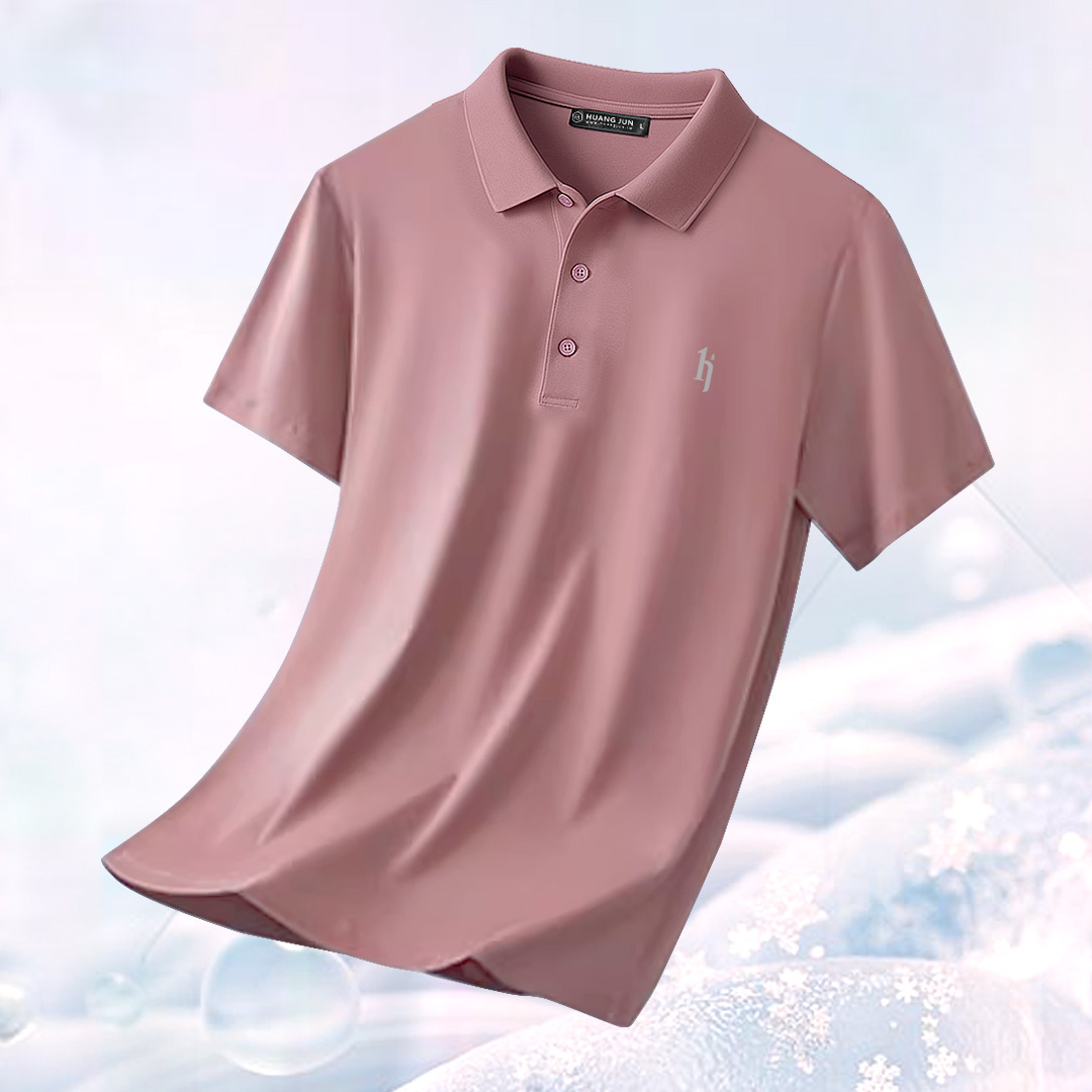 Sorona冰感認證-透沁涼感POLO衫-櫻花粉