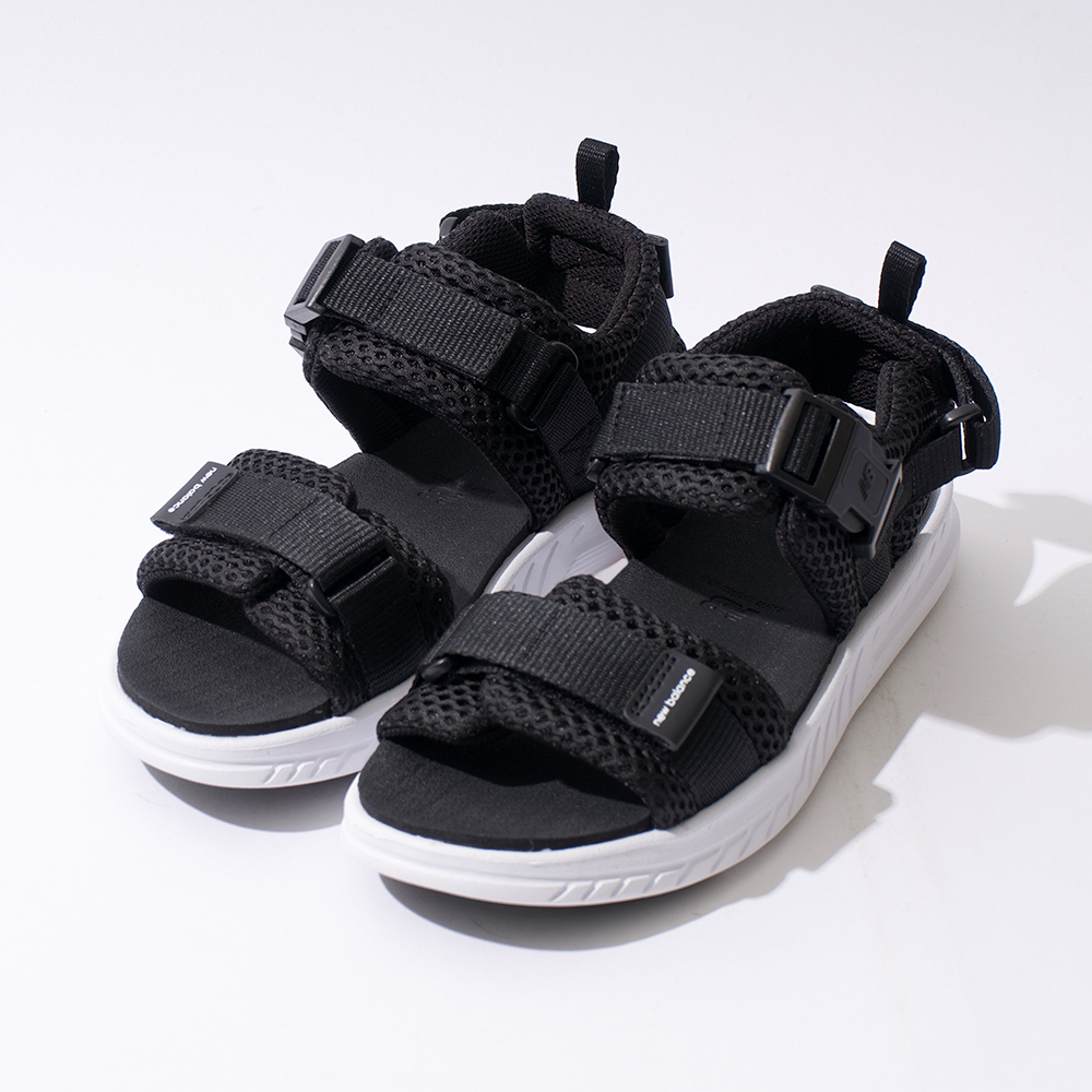 New Balance 600 女鞋 黑 白 魔鬼氈 舒適 休閒鞋 涼拖鞋 涼鞋 SWA600A1