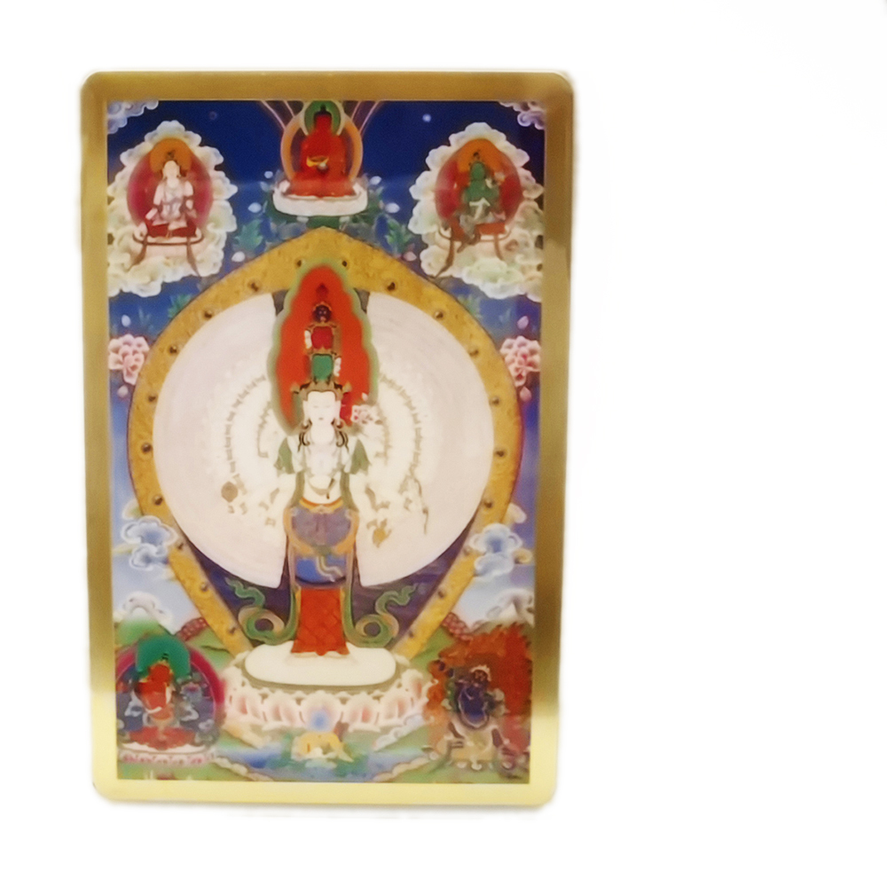 千手千眼觀世音  彩繪{銅片}小卡【十方】110611