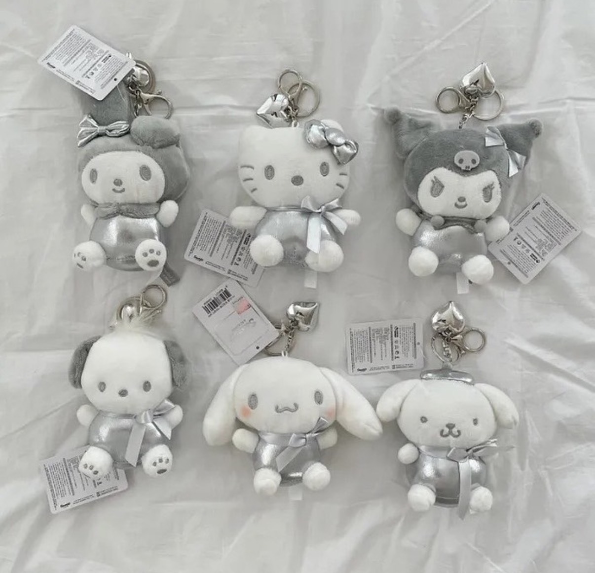 韓國限定 銀色三麗鷗吊飾