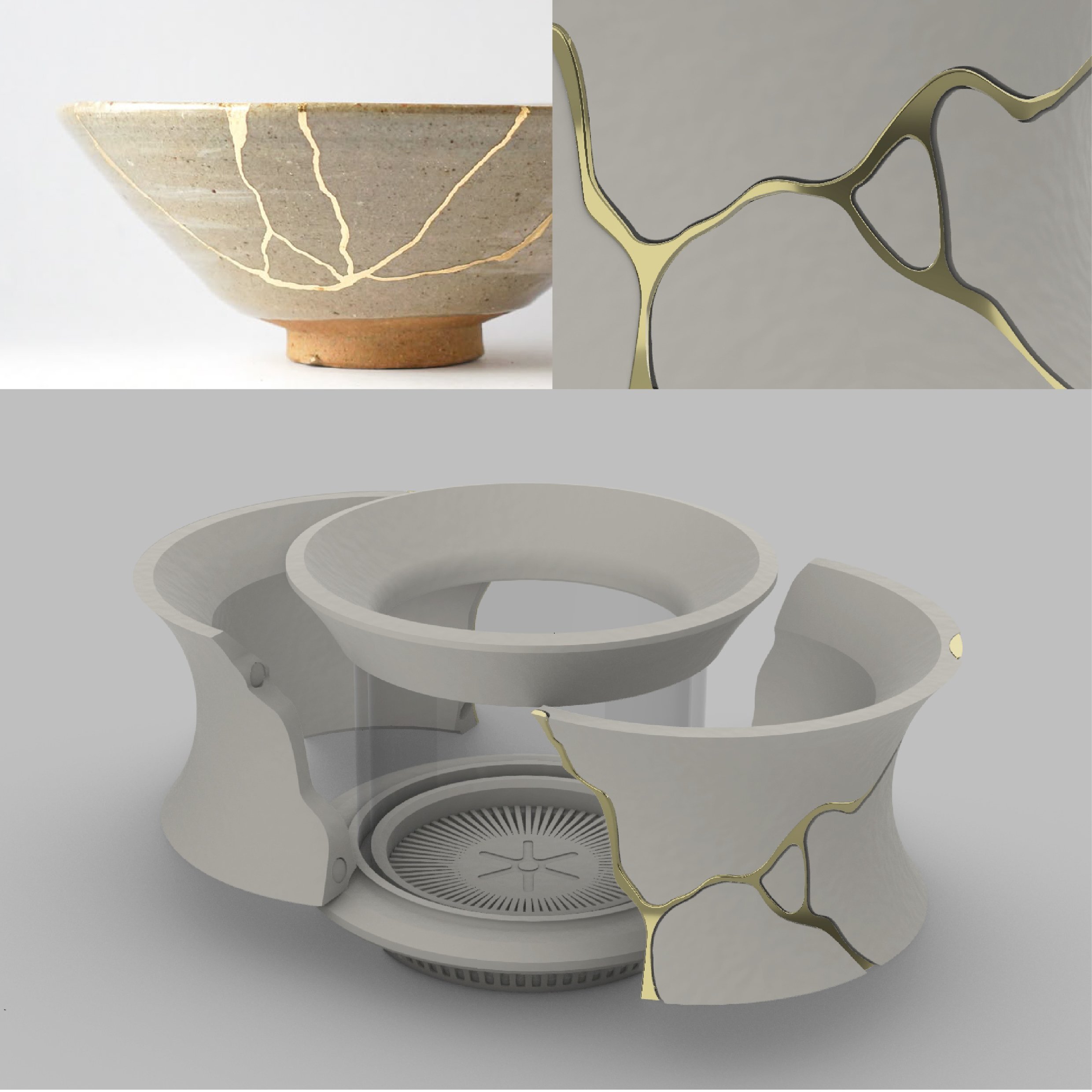 日本 YOI DESIGN オリジナル 3D 鉢セット（2色展開）