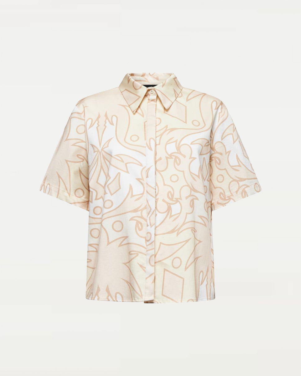 【Silvian Heach】甜美幾何短袖襯衫