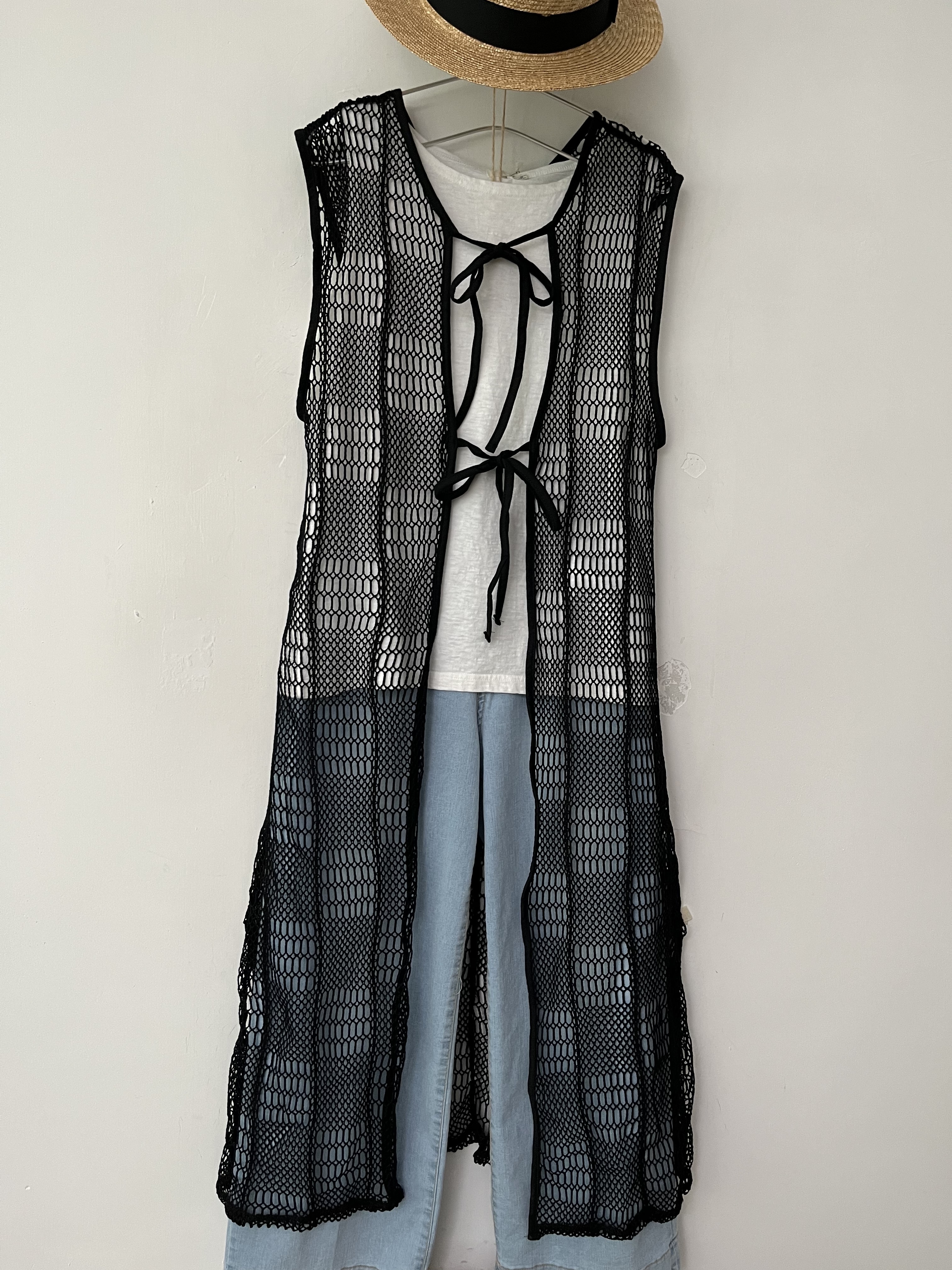 黑色針織通花ops