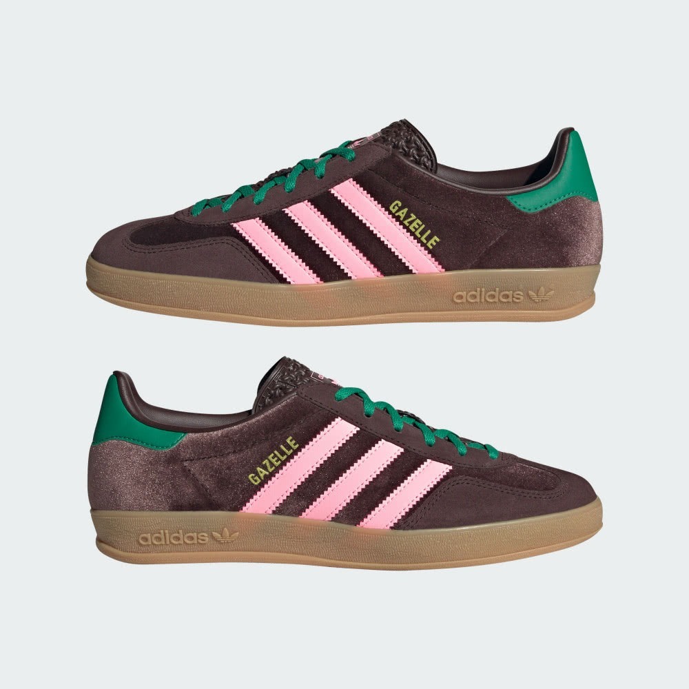 限時特價預購┃adidas Gazelle Indoor W "Dark Brown Glow Pink" 絨面 深棕色 粉色 膠底