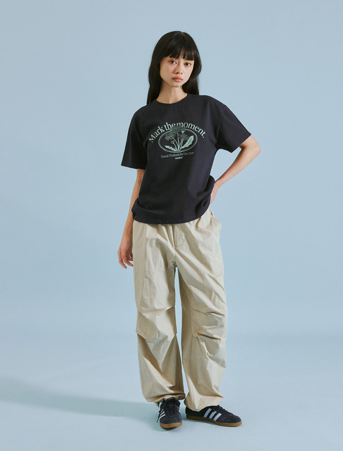 【直播】MARKM LL060319 女裝花朵圖案短袖上衣