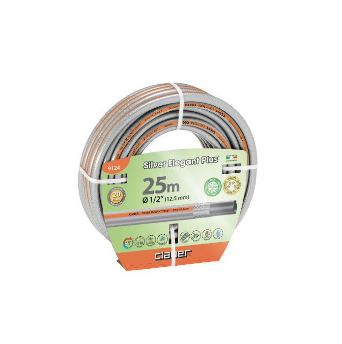 "CLABER" 意大利銀色橙線花園喉