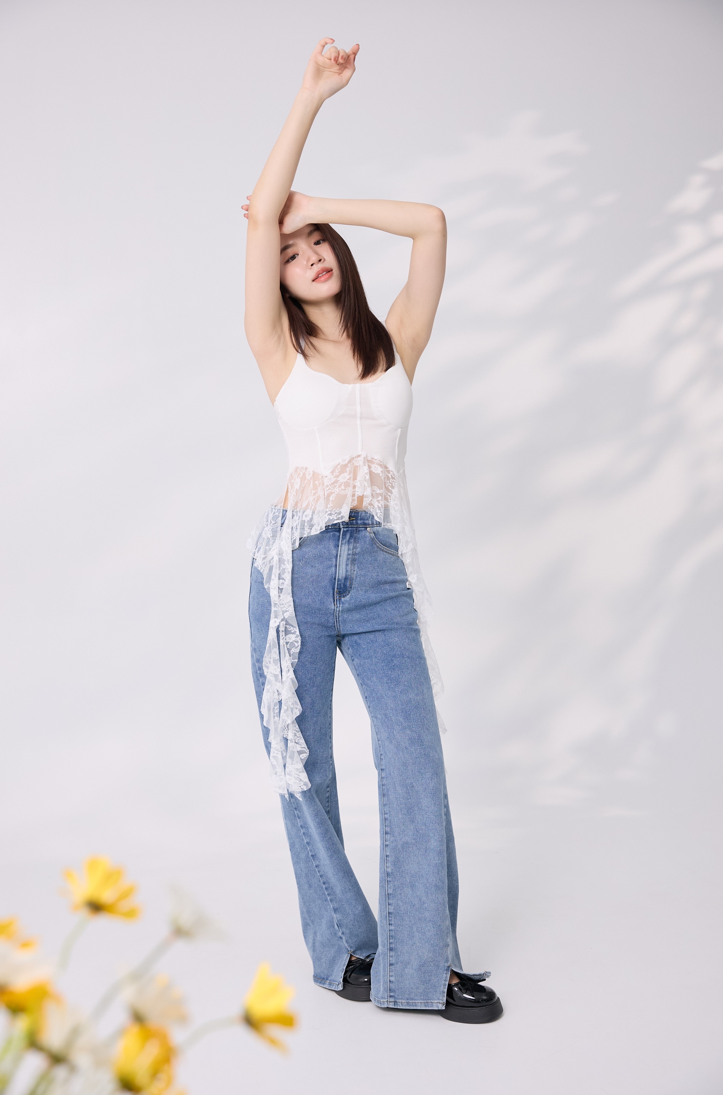 法朵Fado shop｜ 蕾絲拼接吊帶背心 1203007