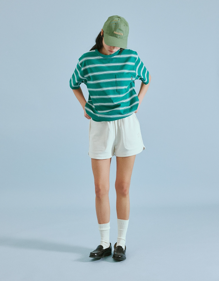 【直播】MARKM LL060321 條紋口袋短袖上衣