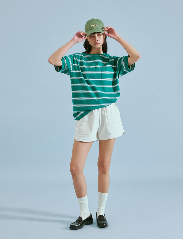 【直播】MARKM LL060321 條紋口袋短袖上衣