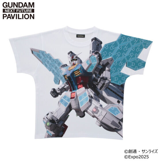 237332 Pbandai 預訂 2025/10月 GUNDAM NEXT FUTURE PAVILION フルパネルTシャツ RX-78F00/E ガンダム グラスフェザー装備