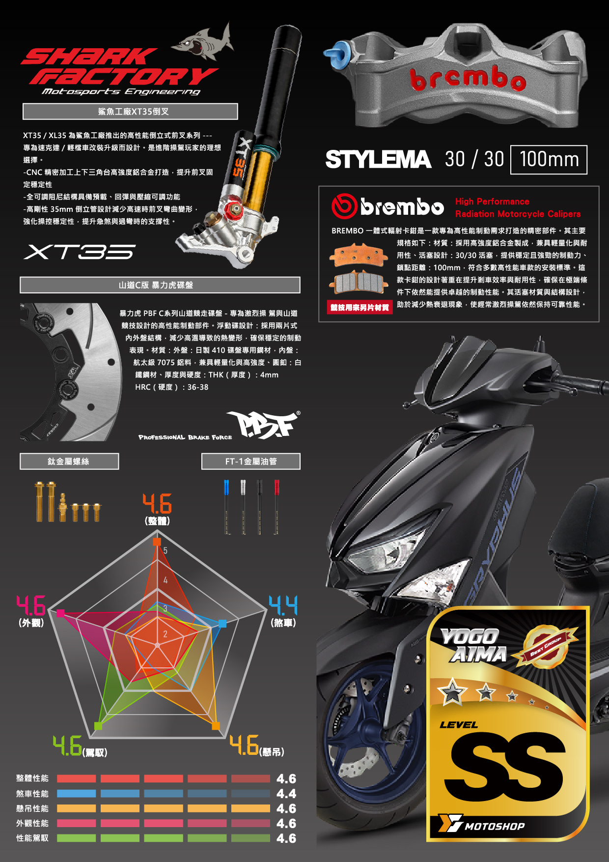 SS級前懸吊套件.6代戰.XT35.STYLEMA.暴力虎山道C