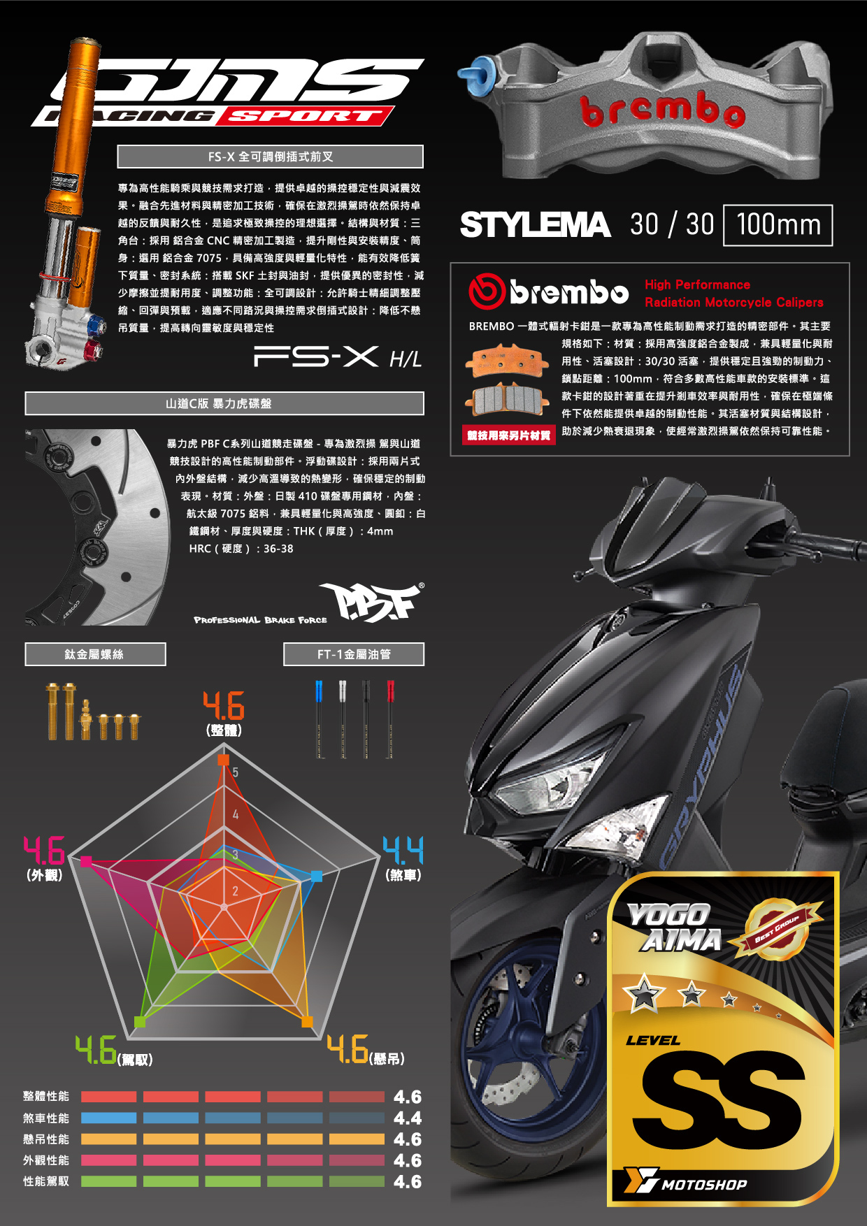 SS級前懸吊套件.6代戰.FSX.STYLEMA.暴力虎山道C