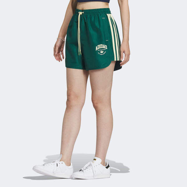 Adidas LT Shorts W IW6293 女 短褲 運動 休閒 日常 穿搭 舒適 寬鬆 愛迪達 綠 黃