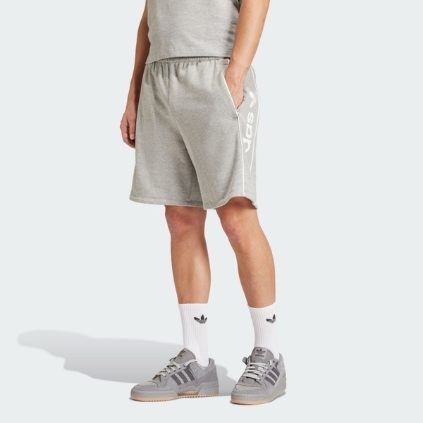 Adidas NY Short IR9346 男 短褲 運動 休閒 經典 復古 三葉草 棉質 拉鍊口袋 灰