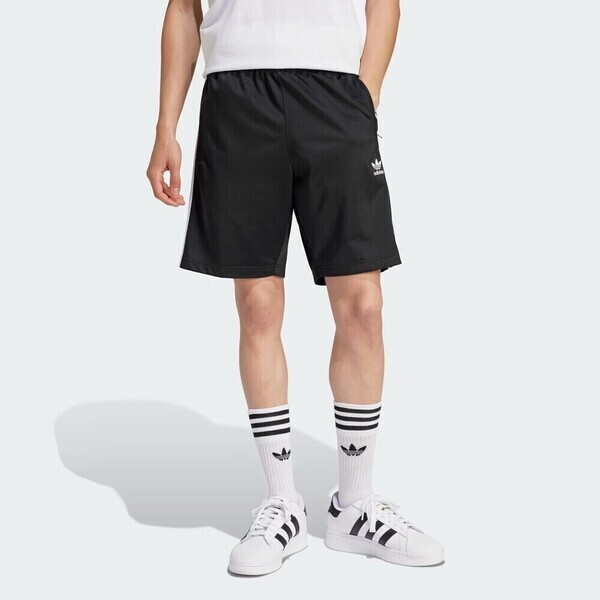 Adidas FBIRD Short IU2368 男 短褲 運動 休閒 經典 三葉草 拉鍊口袋 黑
