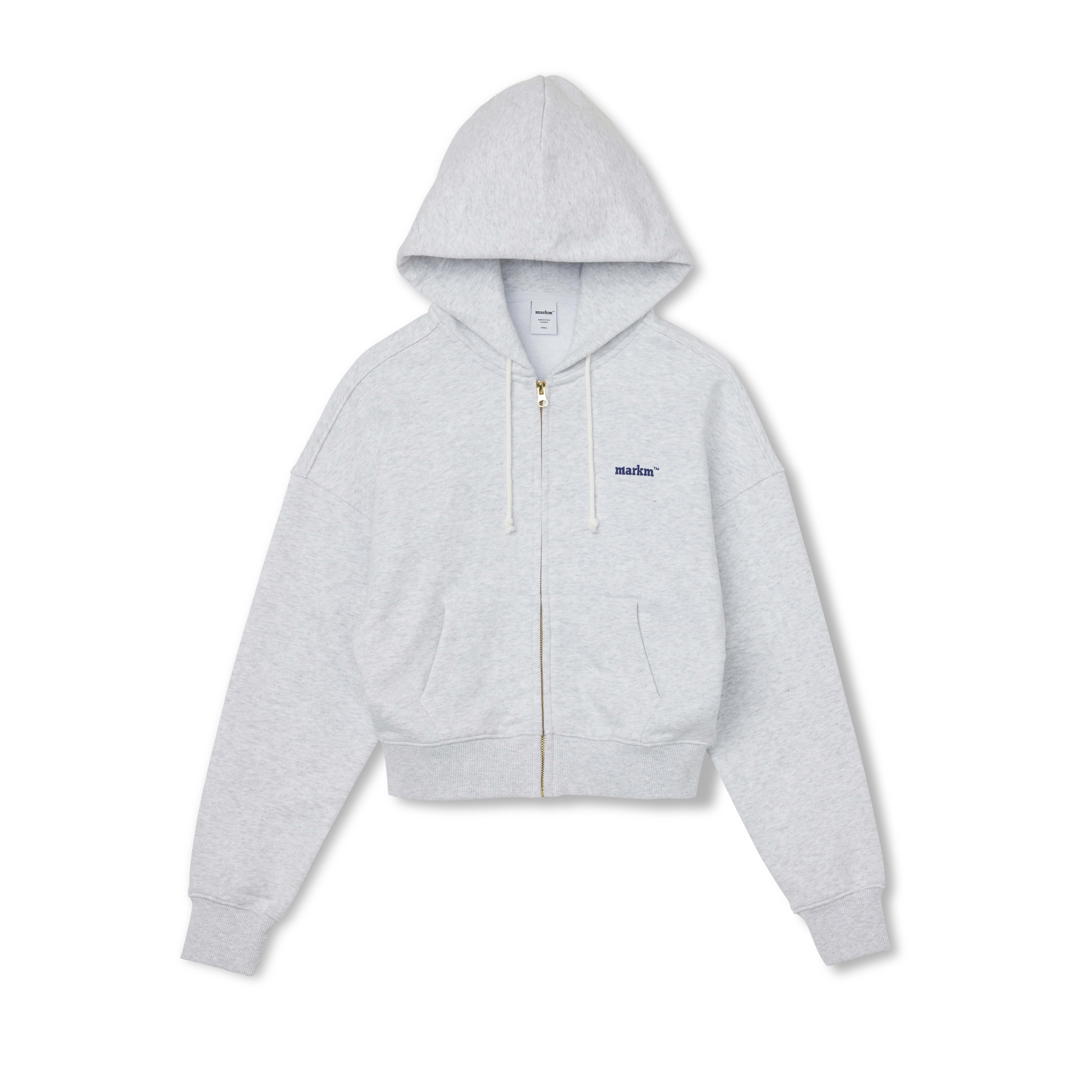 【直播】MARKM LL060334 女裝小LOGO短版拉鍊連帽外套