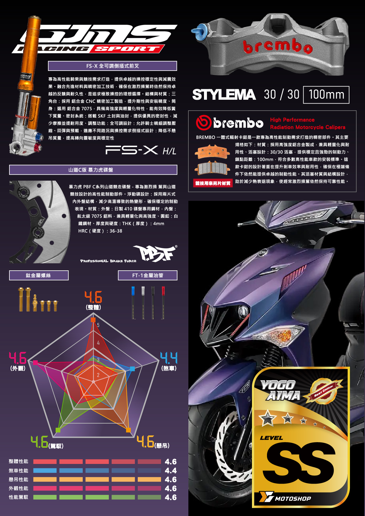 SS級前懸吊套件.JET.FSX.B卡對四 .暴力C